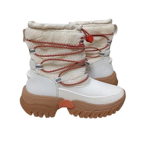 【極美品】HUNTER スノーブーツ ウォータープルーフ オフホワイト UK3