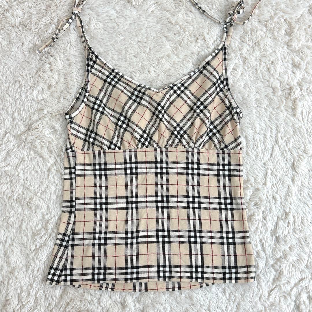 BURBERRY BLUE LABEL チェック柄 ノースリーブ キャミソール
