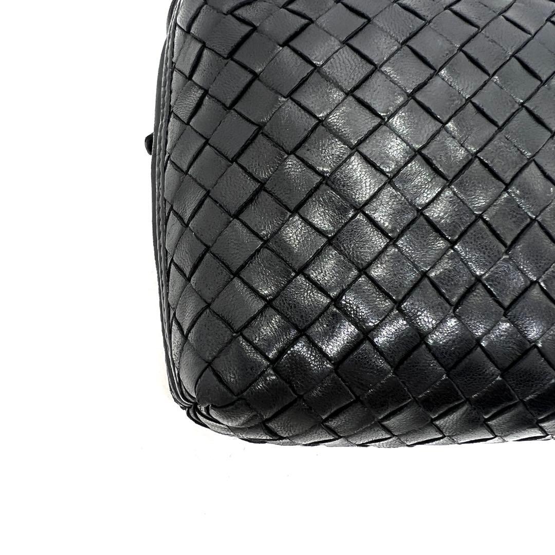 【極美品】ボッテガヴェネタ カメラバッグ イントレチャート タッセル ブラック