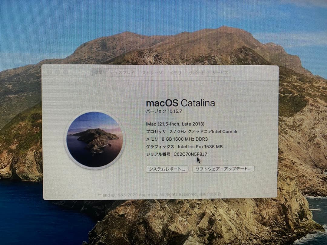 Macデスクトップ Apple iMac 21.5-inch Late 2013 ME086J/A