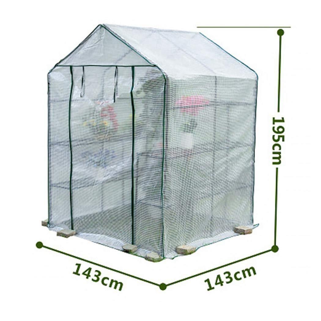 大型PVC温室 143x143x195cm、耐荷重8kg/棚