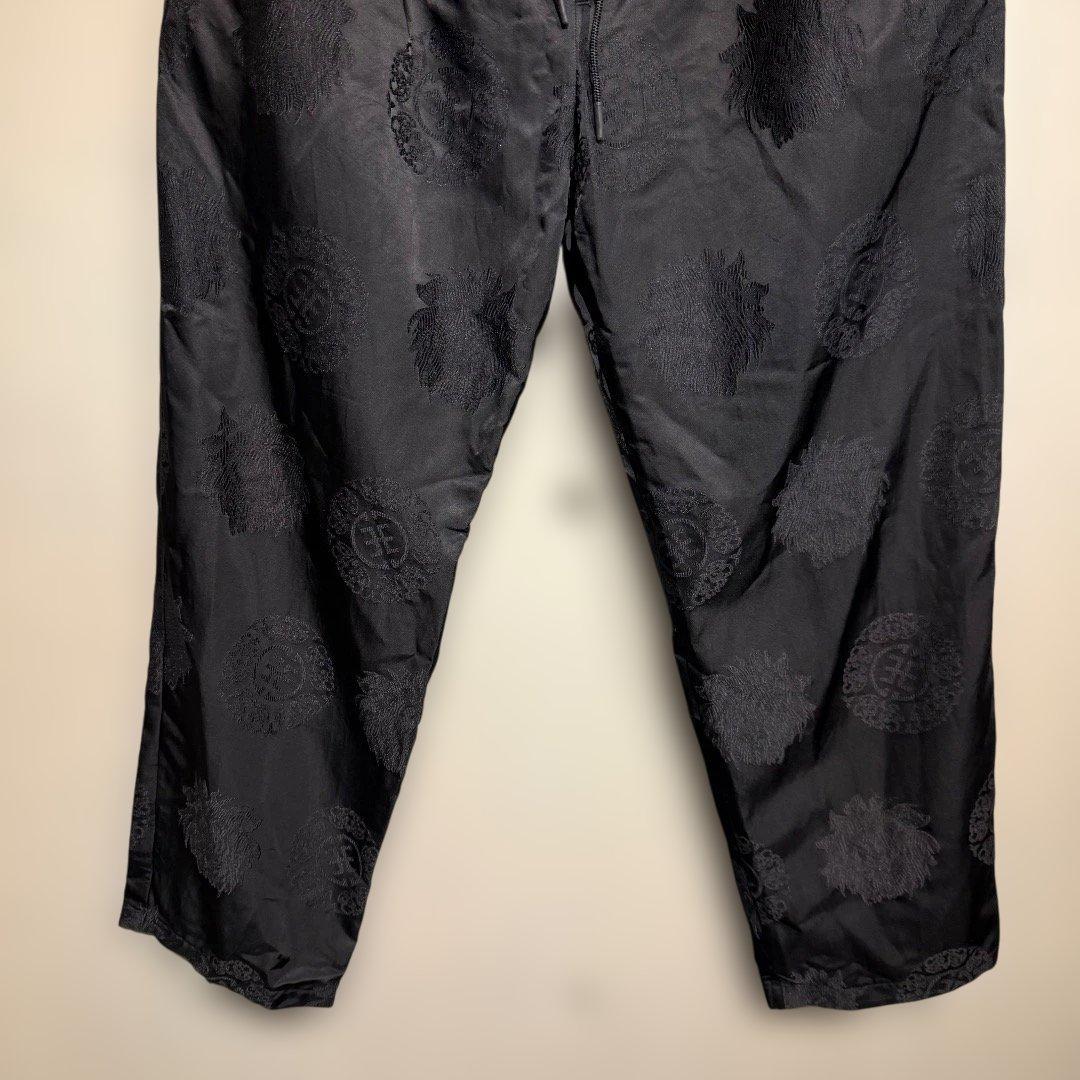 DELUXE x EVISEN メンズ ブラック サテン セットアップ XL