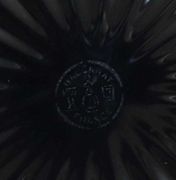 バカラ 希少型 最大 690g ブラッククリスタルガラス製 漆黒の蓋物 ロシア