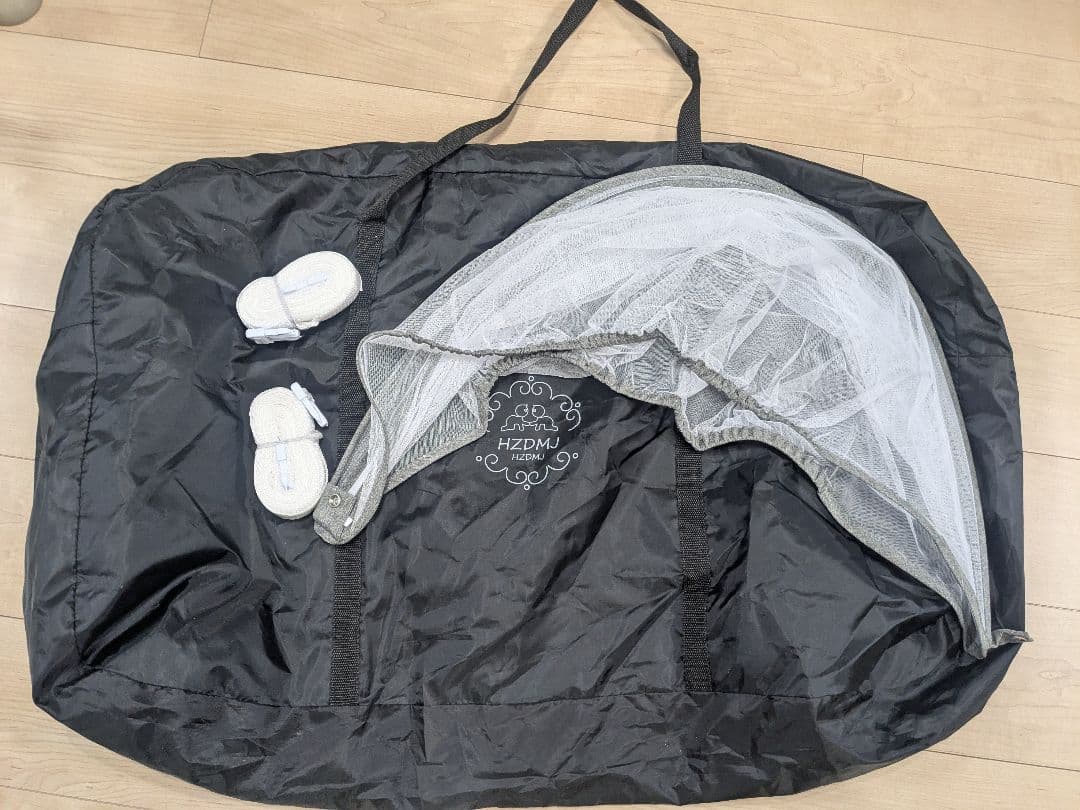 HZDMJベビーベッド グレー