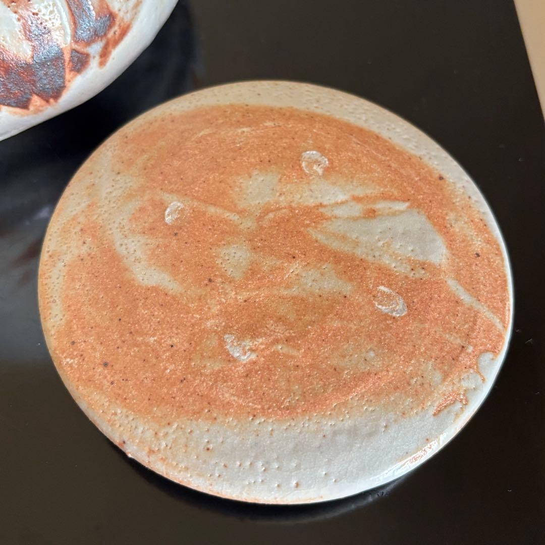 茶道具 志野 水指 山十窯 加藤光右衛門 共箱・共布・栞付き