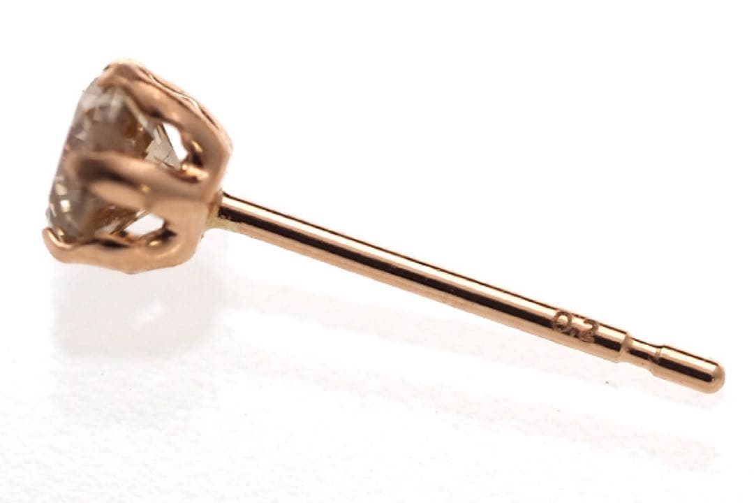 メ*マ様 K18PG 18金ピンク ダイヤモンド0.220ct 片耳ピアス ブラ