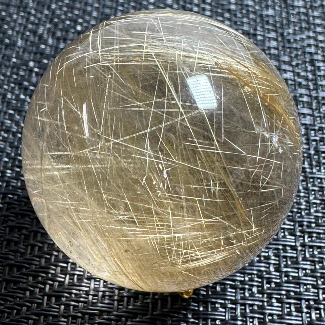 金運アップ◇ゴールドルチルクォーツ◇丸玉　約39.1㎜