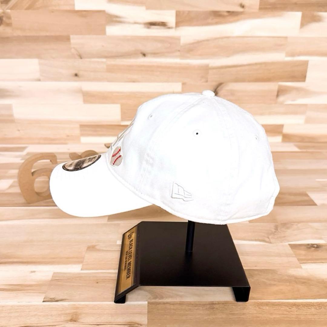 レア【ニューエラ×ドジャース】ハート ボール 刺繍LA キャップ アイボリー