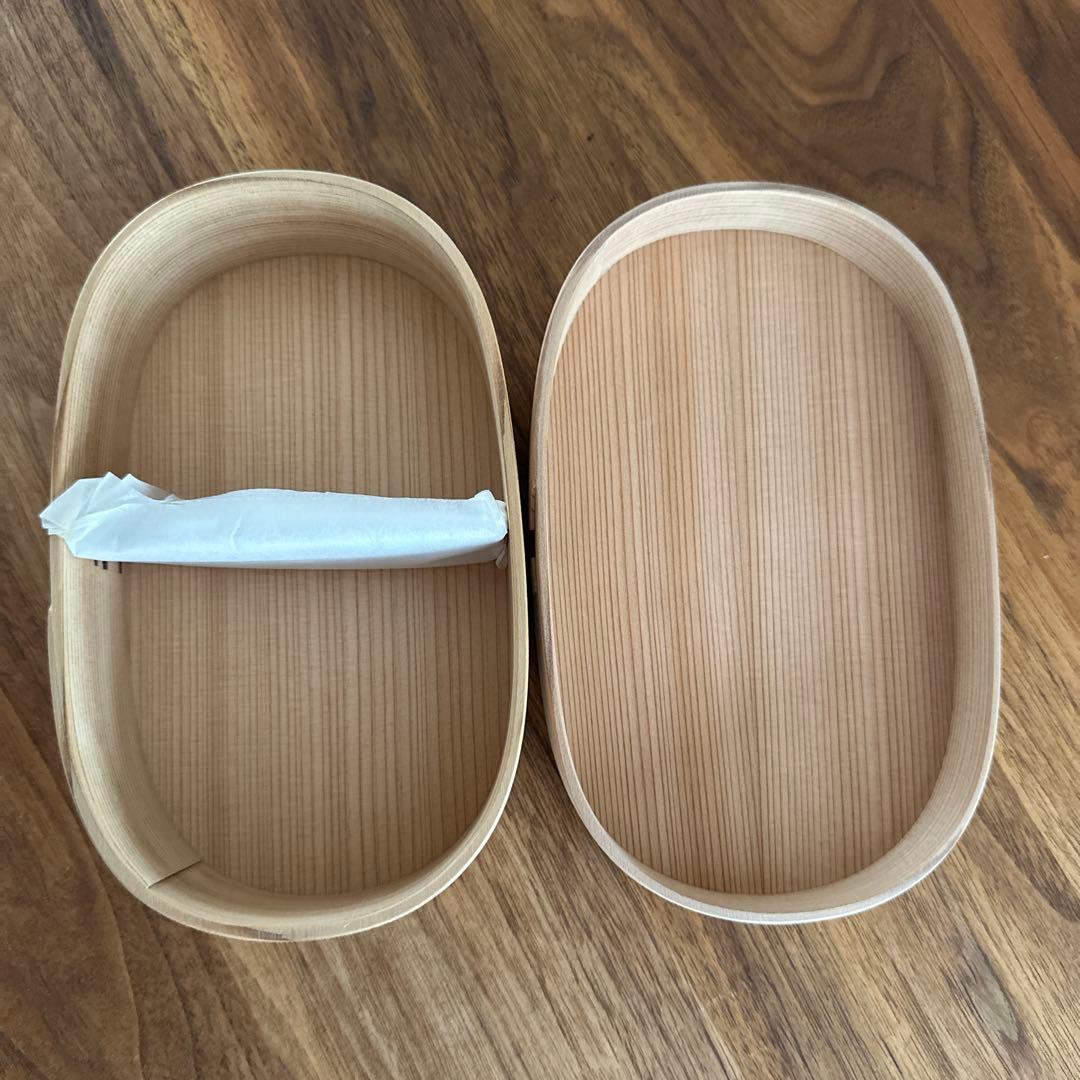 柴田慶信商店　白木小判弁当箱　中サイズ