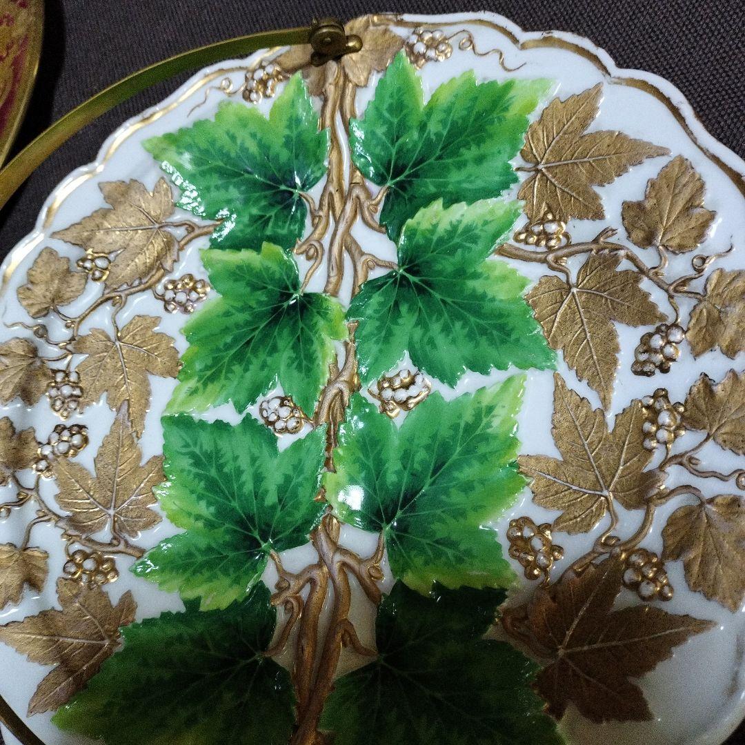 マイセン　ハンドル付プレート　アンティーク　アフタヌーンティー