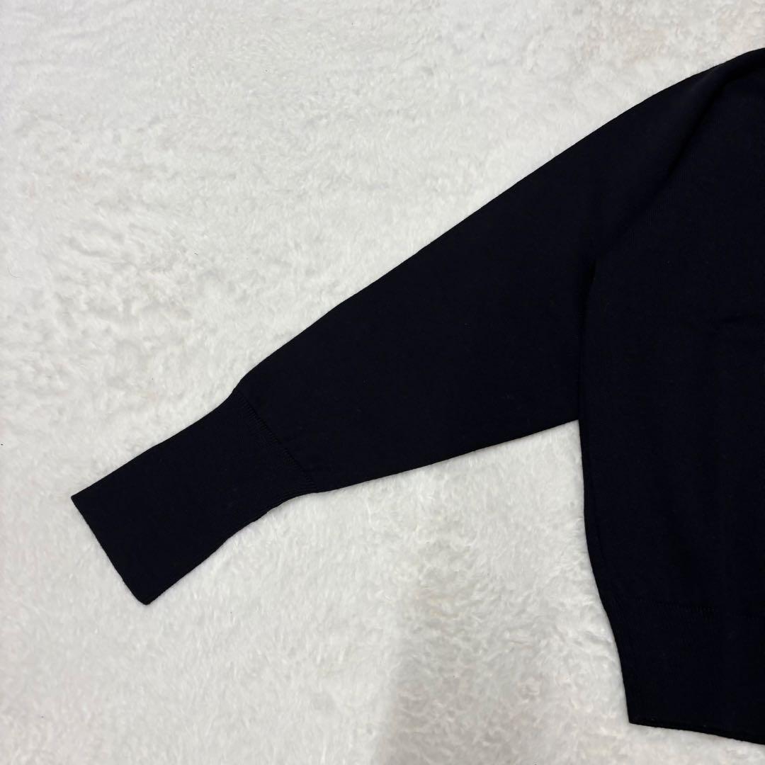 クリスチャンディオール　ウール100% 長袖ニットセーター　ブラックM（E1