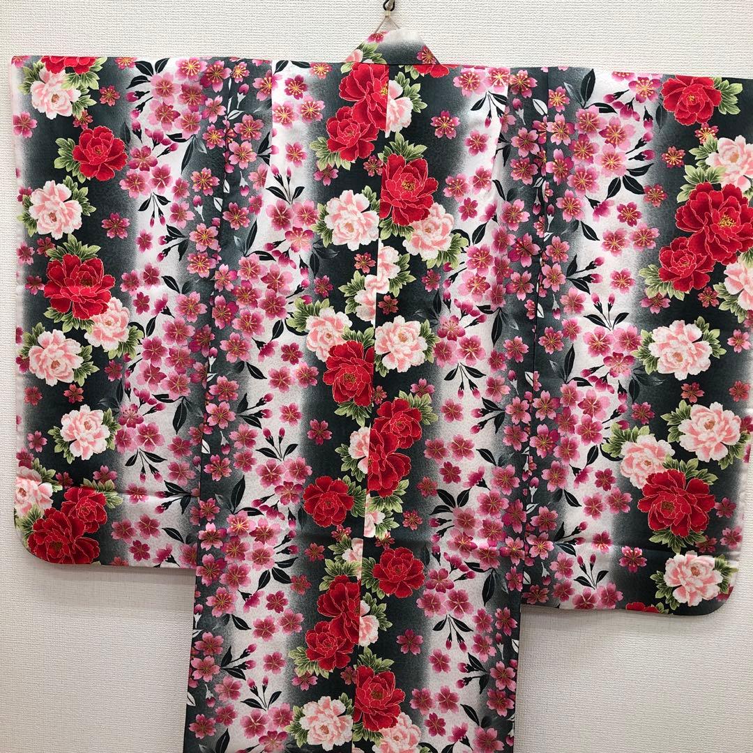 七五三　女の子　7歳　R.KIKUCHI 着物　長襦袢　セット　四つ身