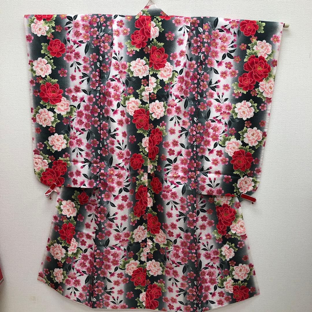 七五三　女の子　7歳　R.KIKUCHI 着物　長襦袢　セット　四つ身