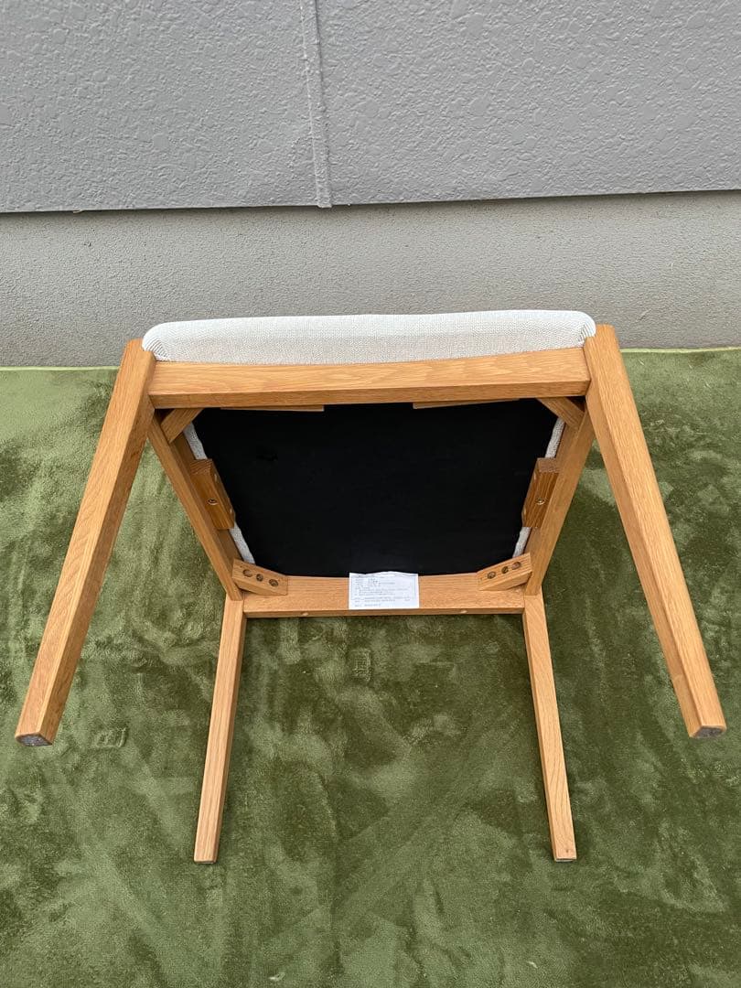 いまだ◆ウォールナット✕ファブリック アームチェア ダイニングチェア