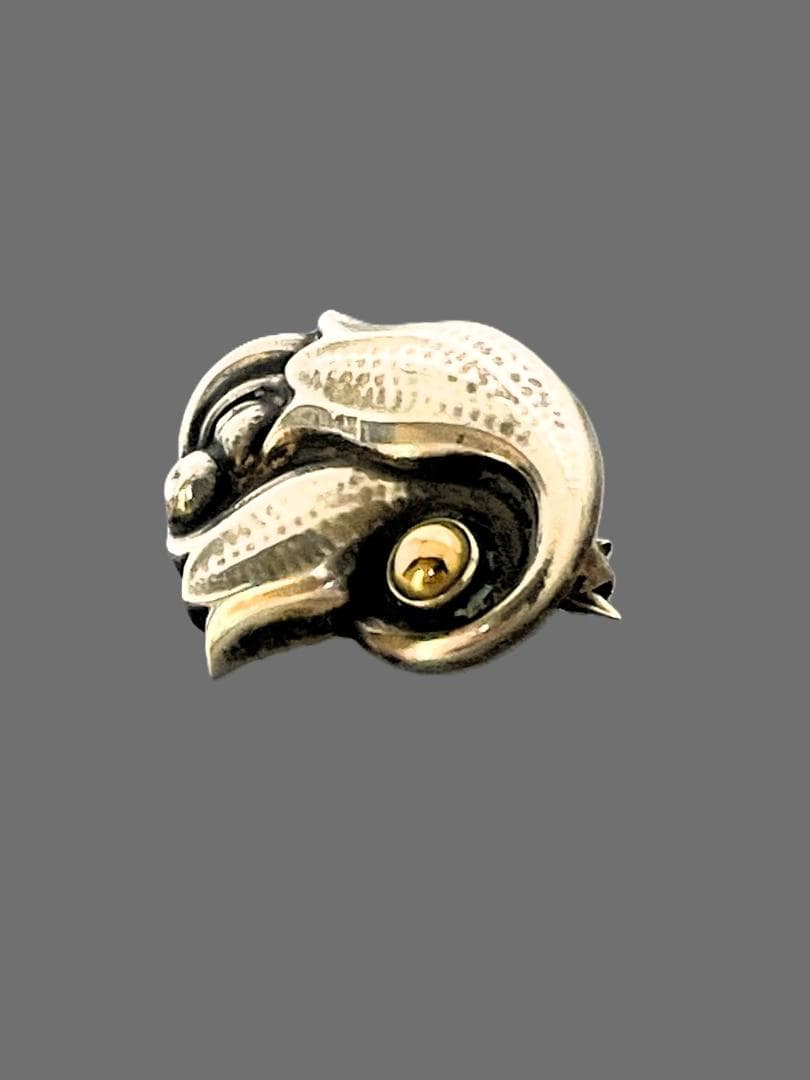   ブローチ フラワーモチーフ 刻印100　希少 SV