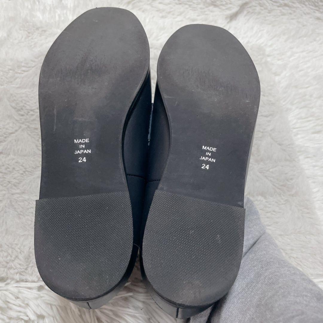 DHYANA ネイビー ローファー 24.0cm フォーマル レディース