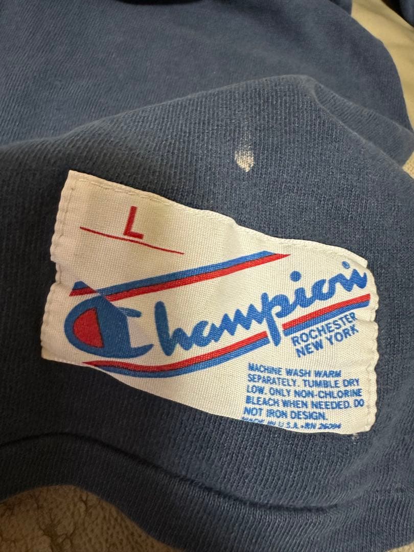 Champion フットボール Tシャツ 80's チャンピオン フェード L