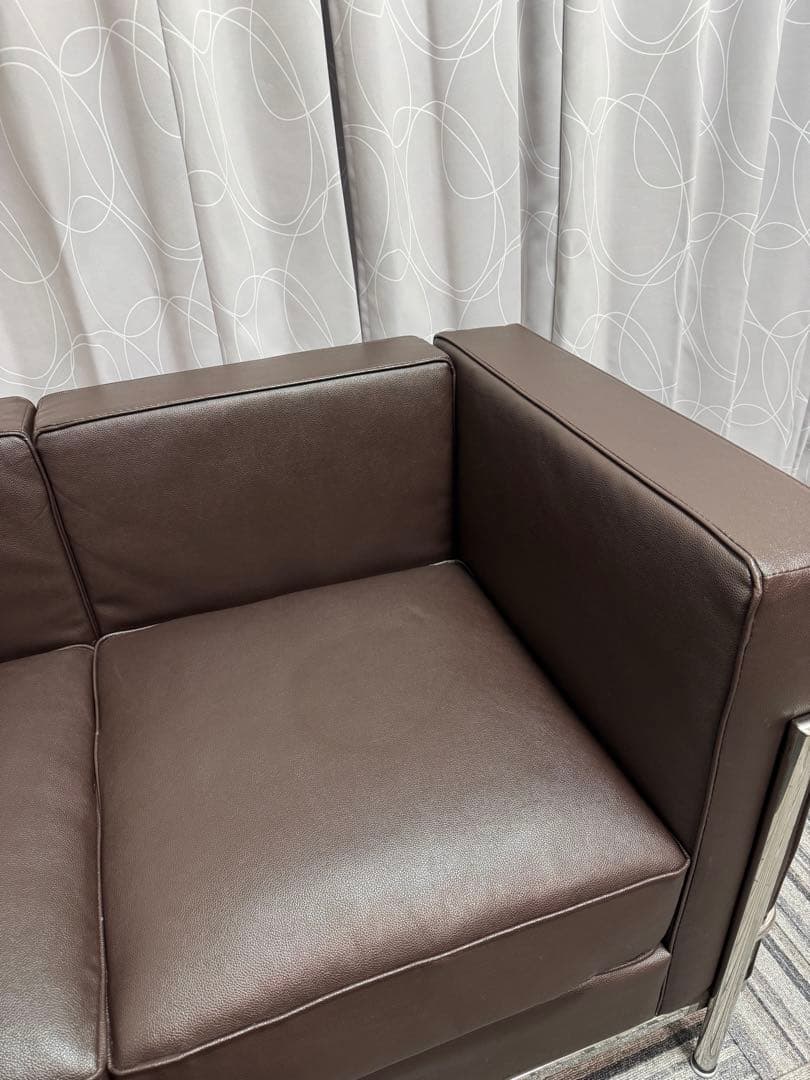 コルビジェ LC2 ダークブラウン 2人掛けソファ