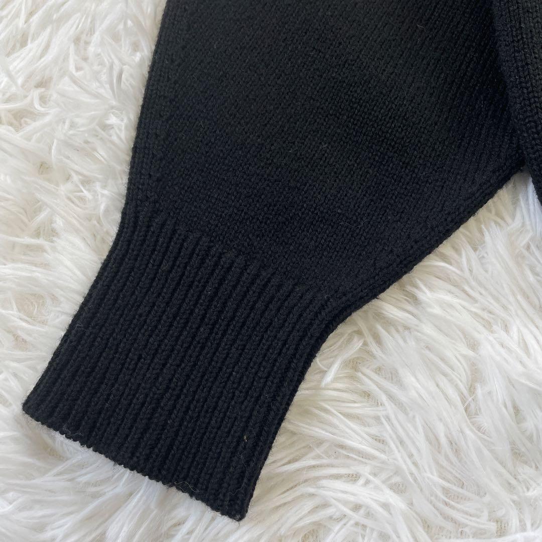 FRAMeWORK メタルボタン2wayカーディガン ウール100 ブラック