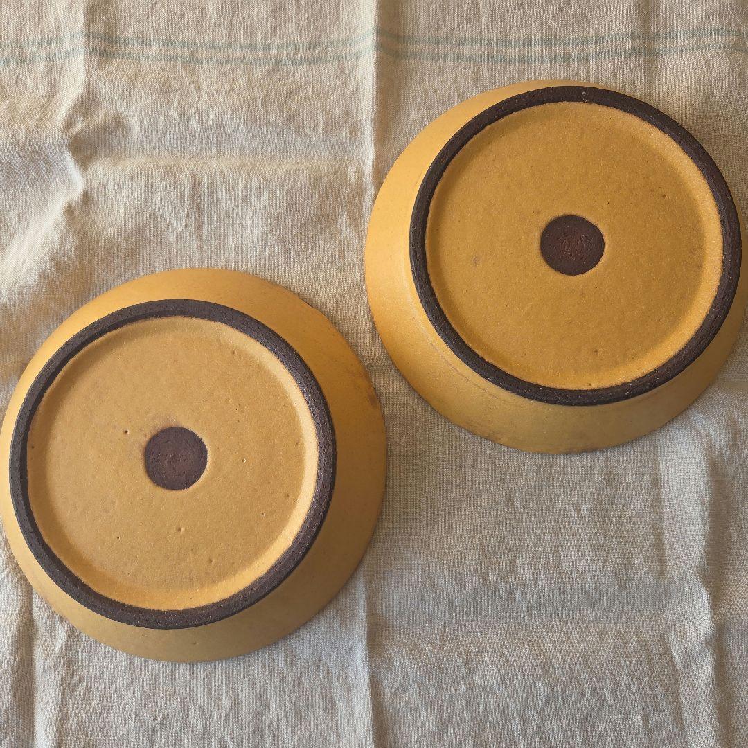 小澤基晴さん　淡黄深皿 2枚セット