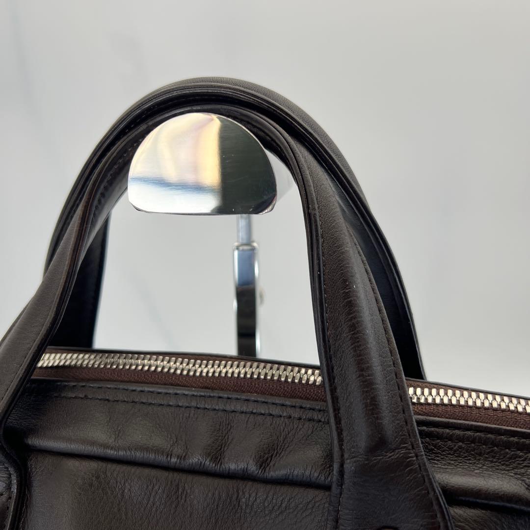 PORTER 吉田カバン レザーブリーフケース 茶 ブラウン A4可 旧ロゴ