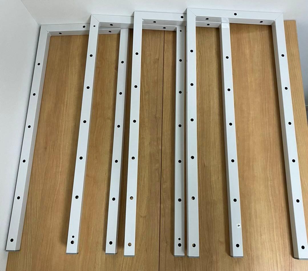 サンワダイレクト デスクサイド　ラック 上下分割　収納　シェルフ ホワイト