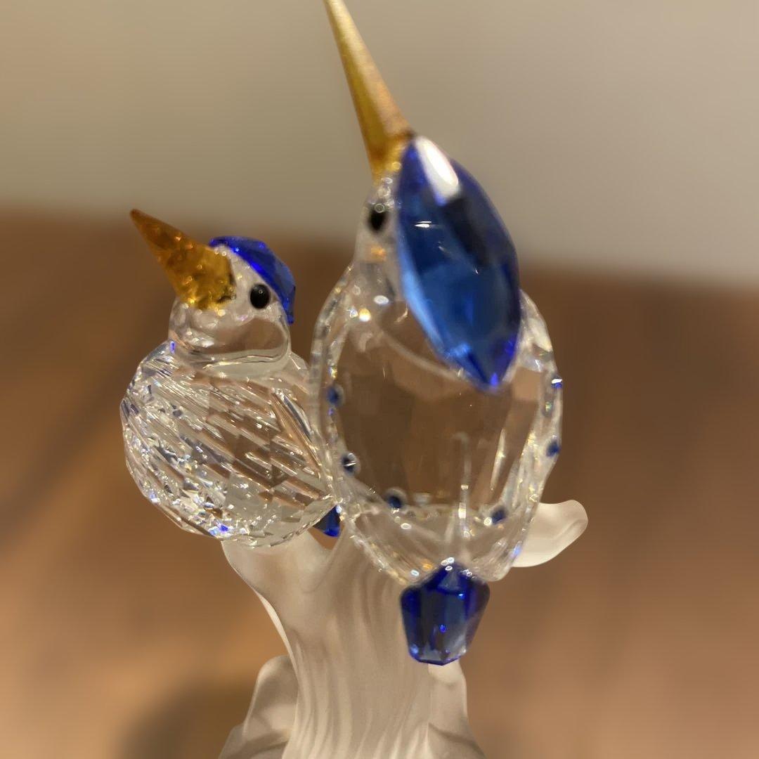 スワロフスキー置物　鳥　カワセミ