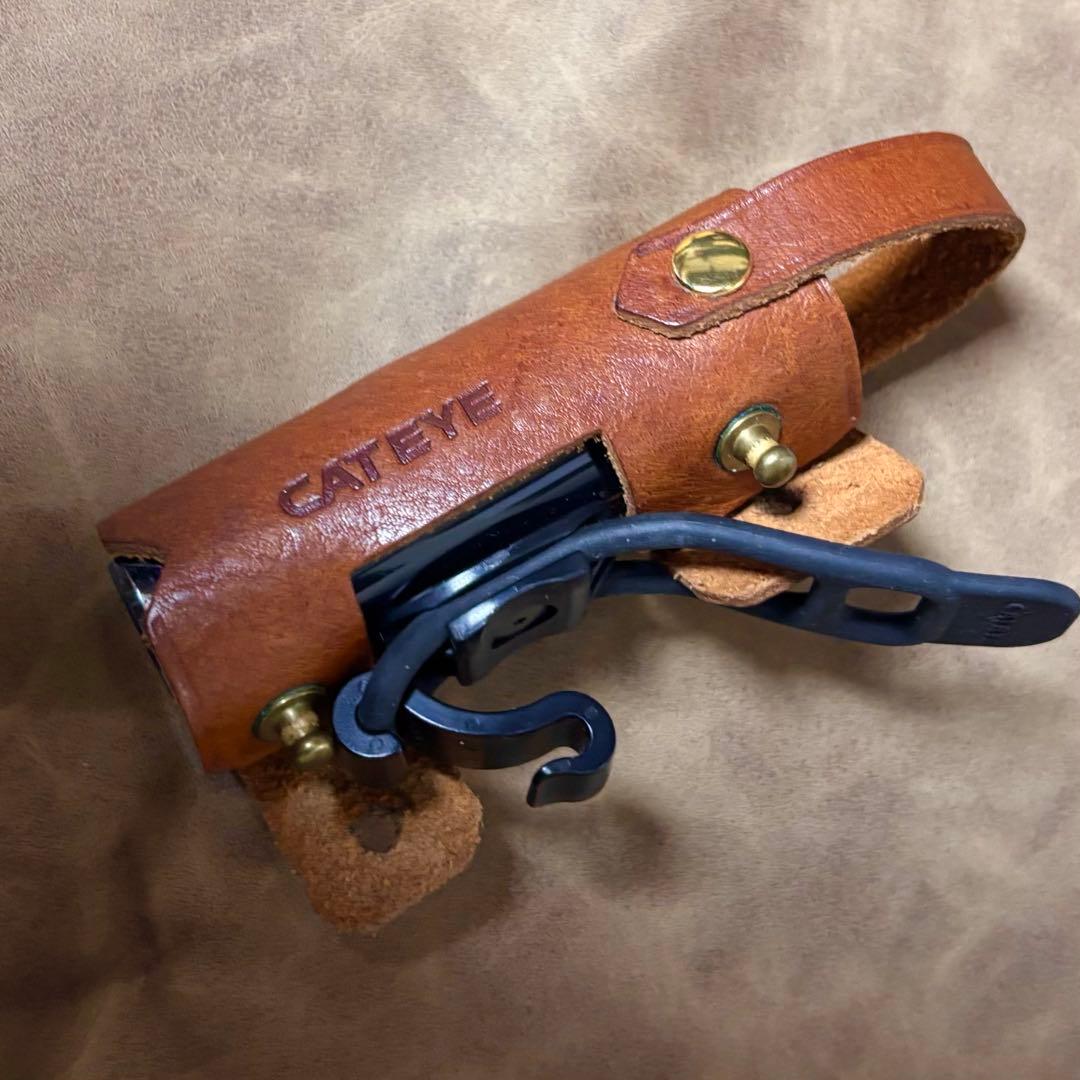 CAT EYE レザー自転車用フロントライト リアライト マワレライトセット