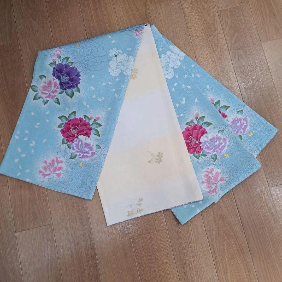 専用 長襦袢セット 正絹振袖 ブルーラメ入り金彩辻ヶ花 成人式 に最適