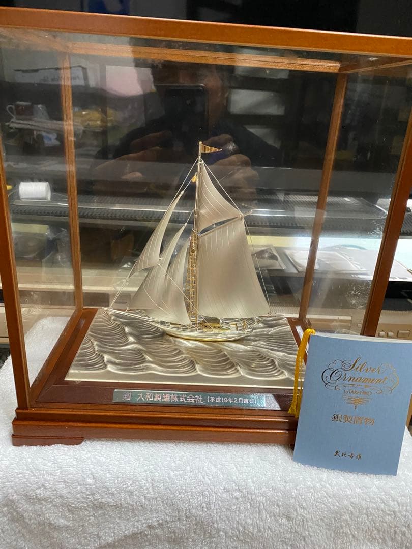 ヨットTAKEHIKO　SILVER985刻印　銀製ヨット　銀製　ケース付き