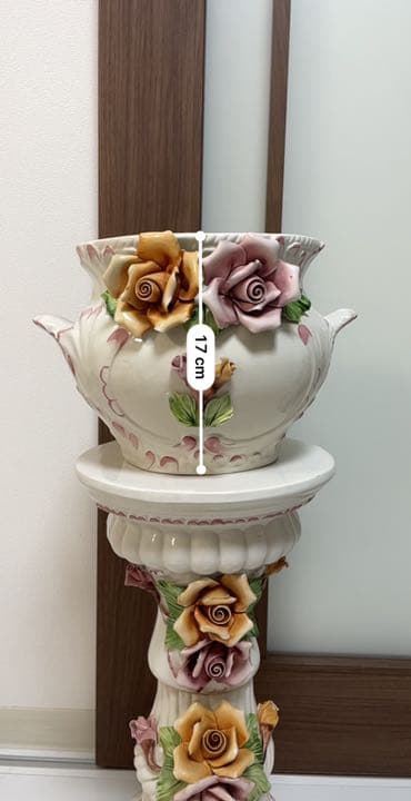 美品 カボティモンテ アール・ヌーヴォー アンティークランプ イタリア製 陶器