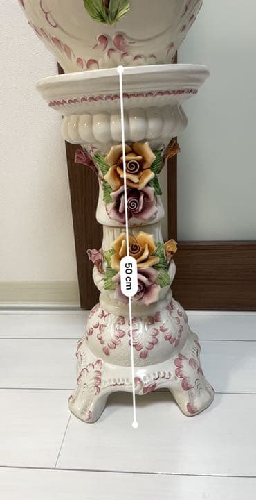 美品 カボティモンテ アール・ヌーヴォー アンティークランプ イタリア製 陶器