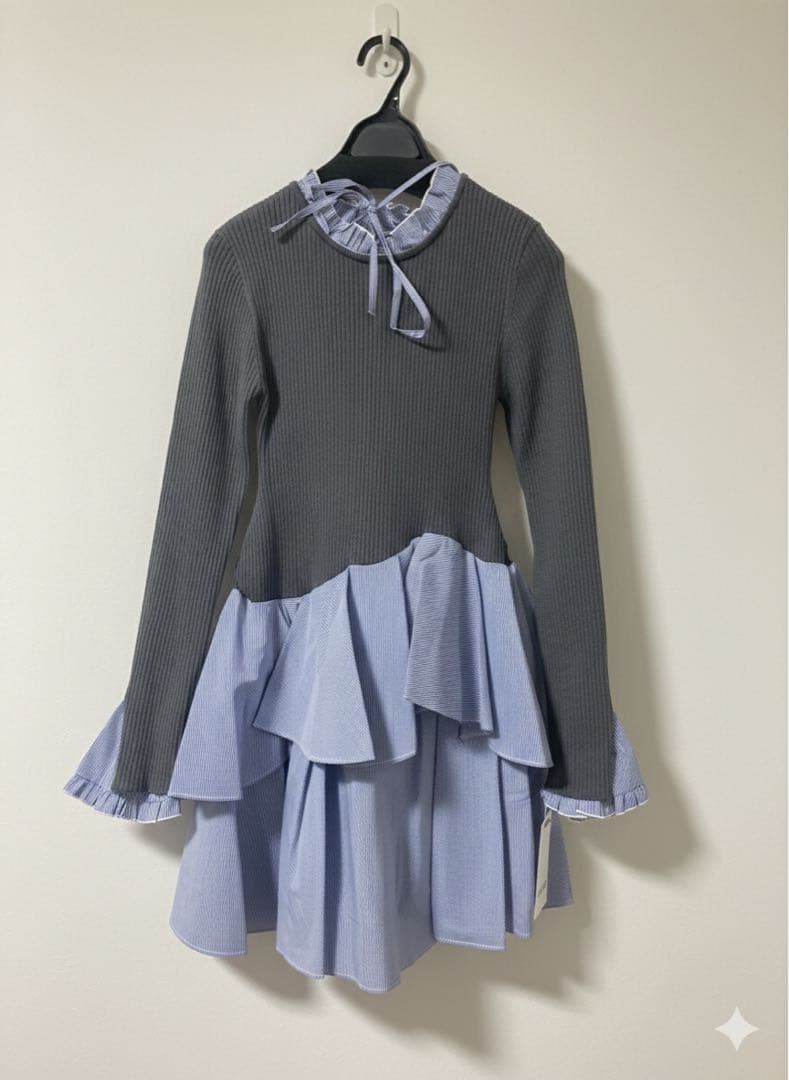 【最終値下げ】SNIDEL Sustainableドッキングミニニットワンピース