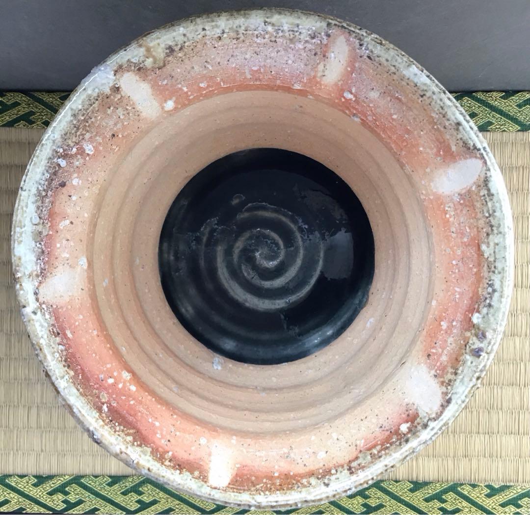 茶道具　水指　信楽耳付水指　四代高橋楽斎作　栞　共箱　S107MS