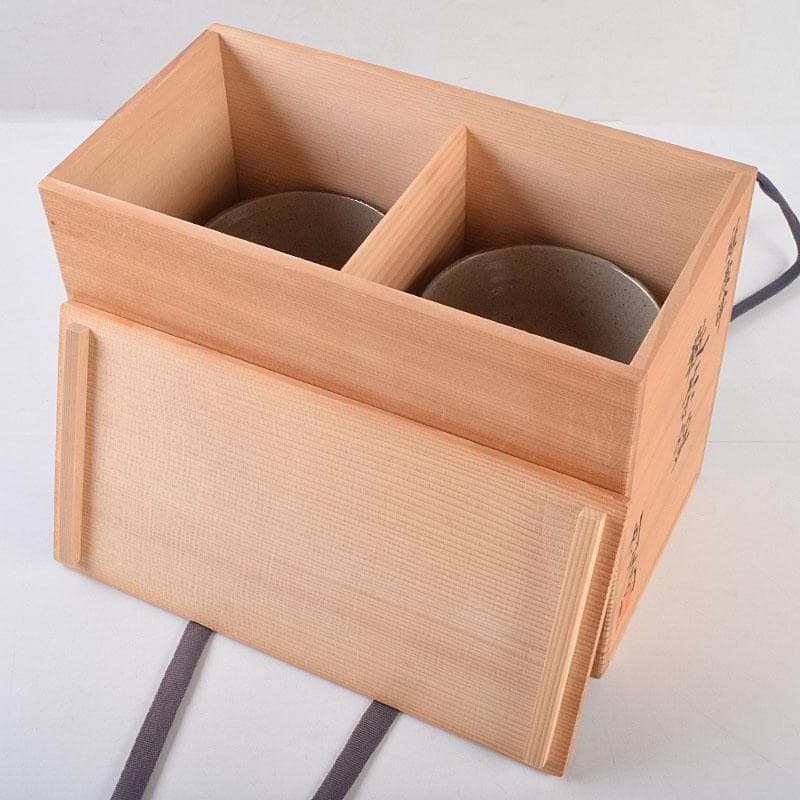 茶道具　武村利左衛門造　絵唐津　数茶碗　九客　共箱　M　R9203B