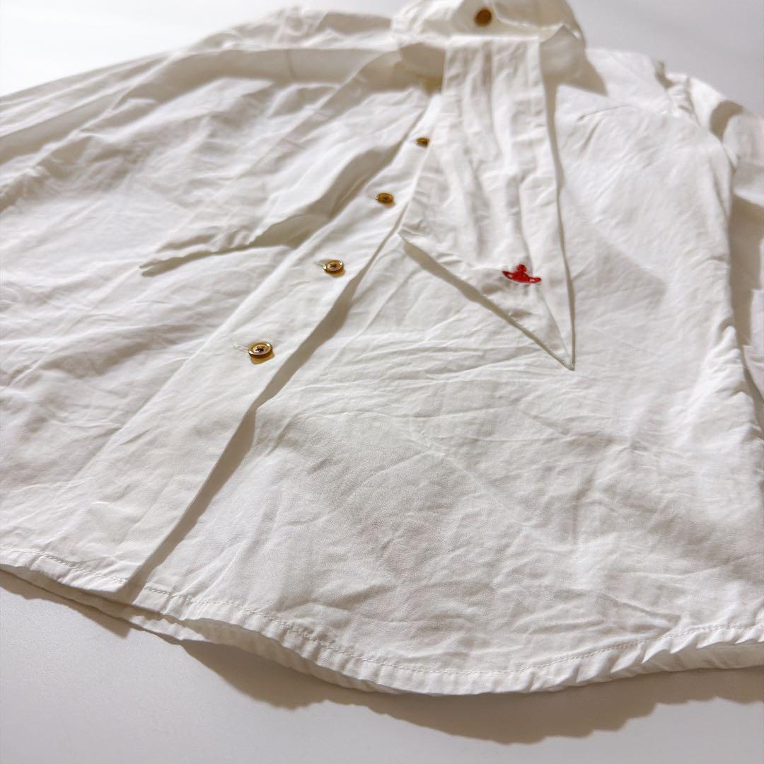 定番✨️ヴィヴィアンウエストウッド ボウタイブラウス リボン オーブボタン 3