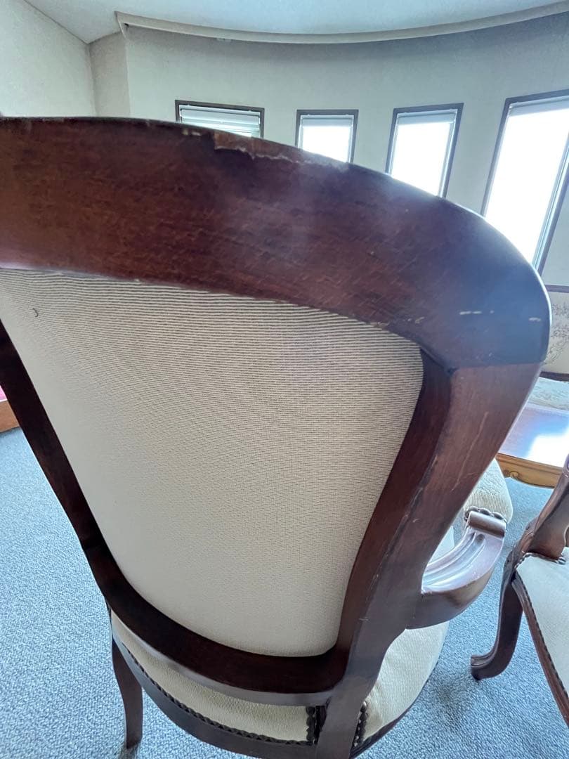 ②バラ売り不可　①〜④セット販売のみ　ロココ調 ゴブラン織り 猫脚　応接セット