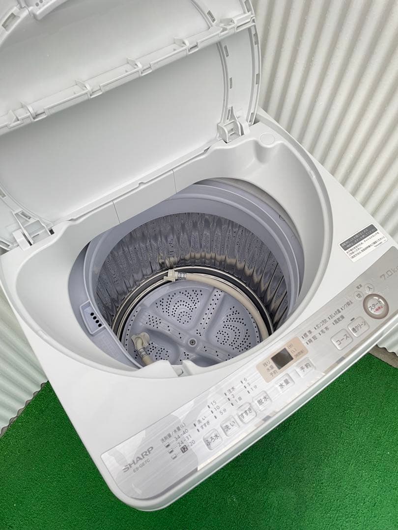 861 シャープ 穴なし槽 7kg洗濯機 コンパクトデザイン 黒カビ抑制 清潔