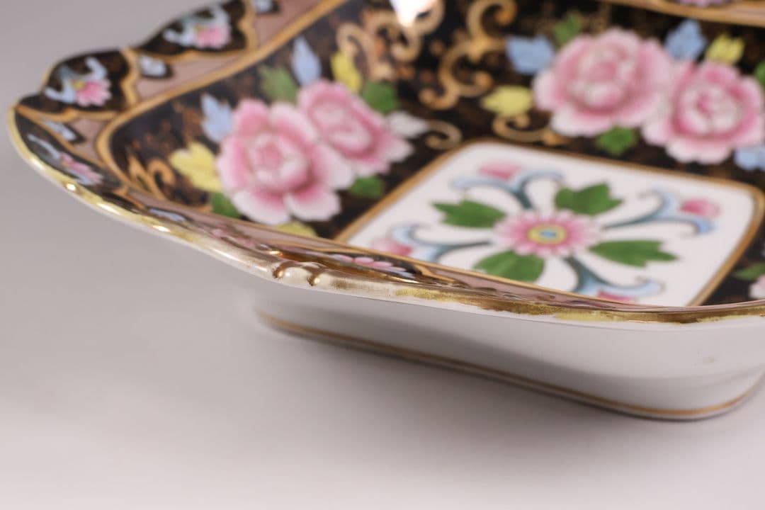 【CM290】オールドノリタケ 花図 プレート 皿 27.2cm 陶磁器