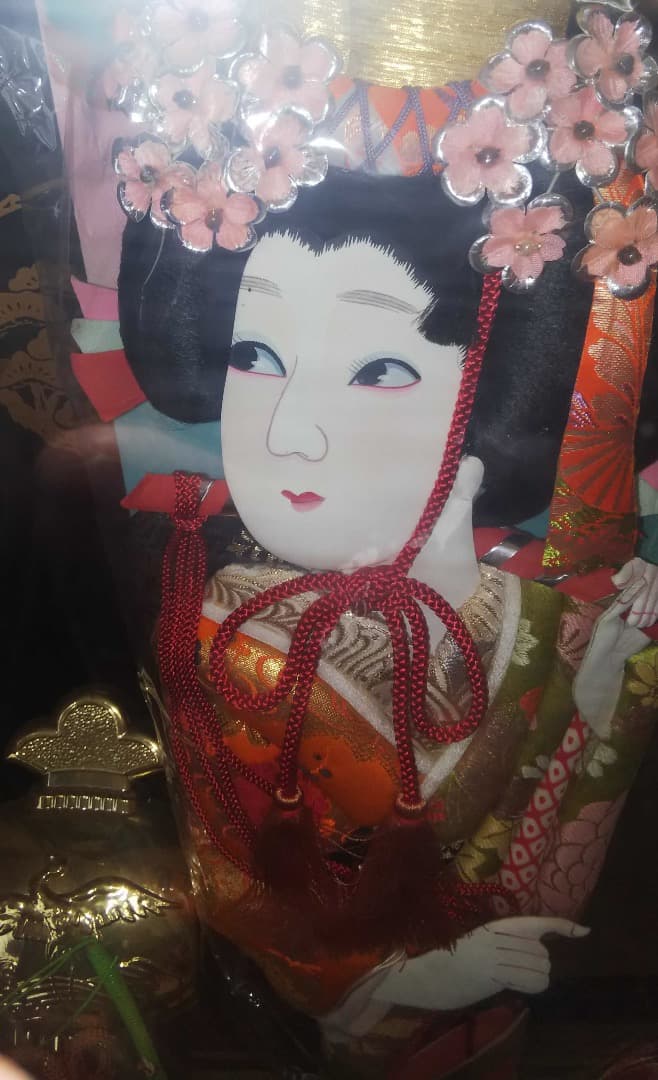 羽子板　ガラスケース付き