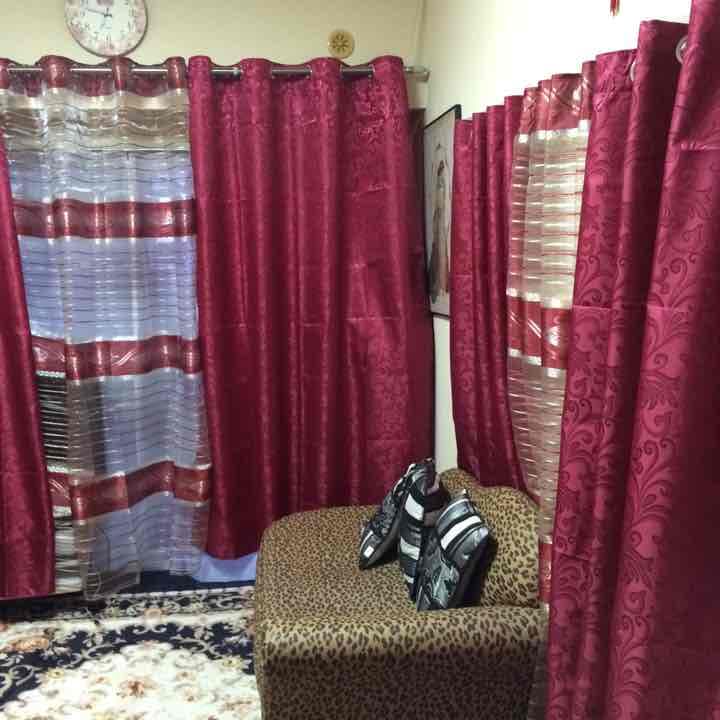 カーテン新品 ポール使用 インテリア