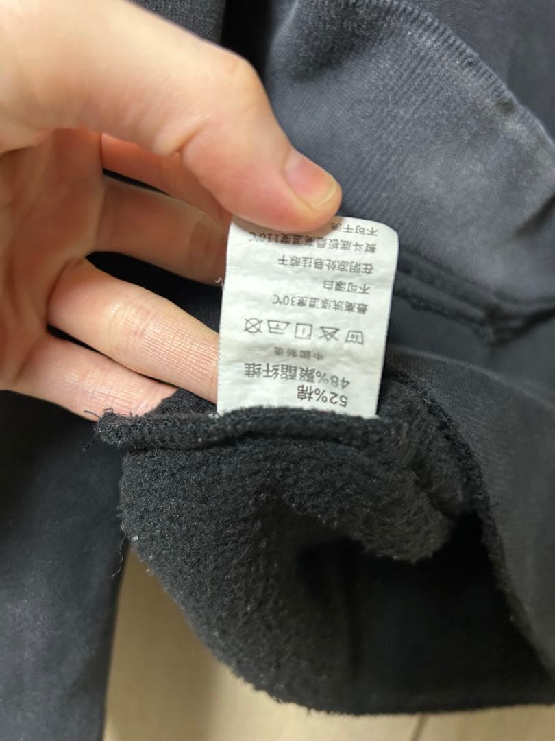 HELL SYSTEM スウェット トレーナー ブラック ダメージ加工 M