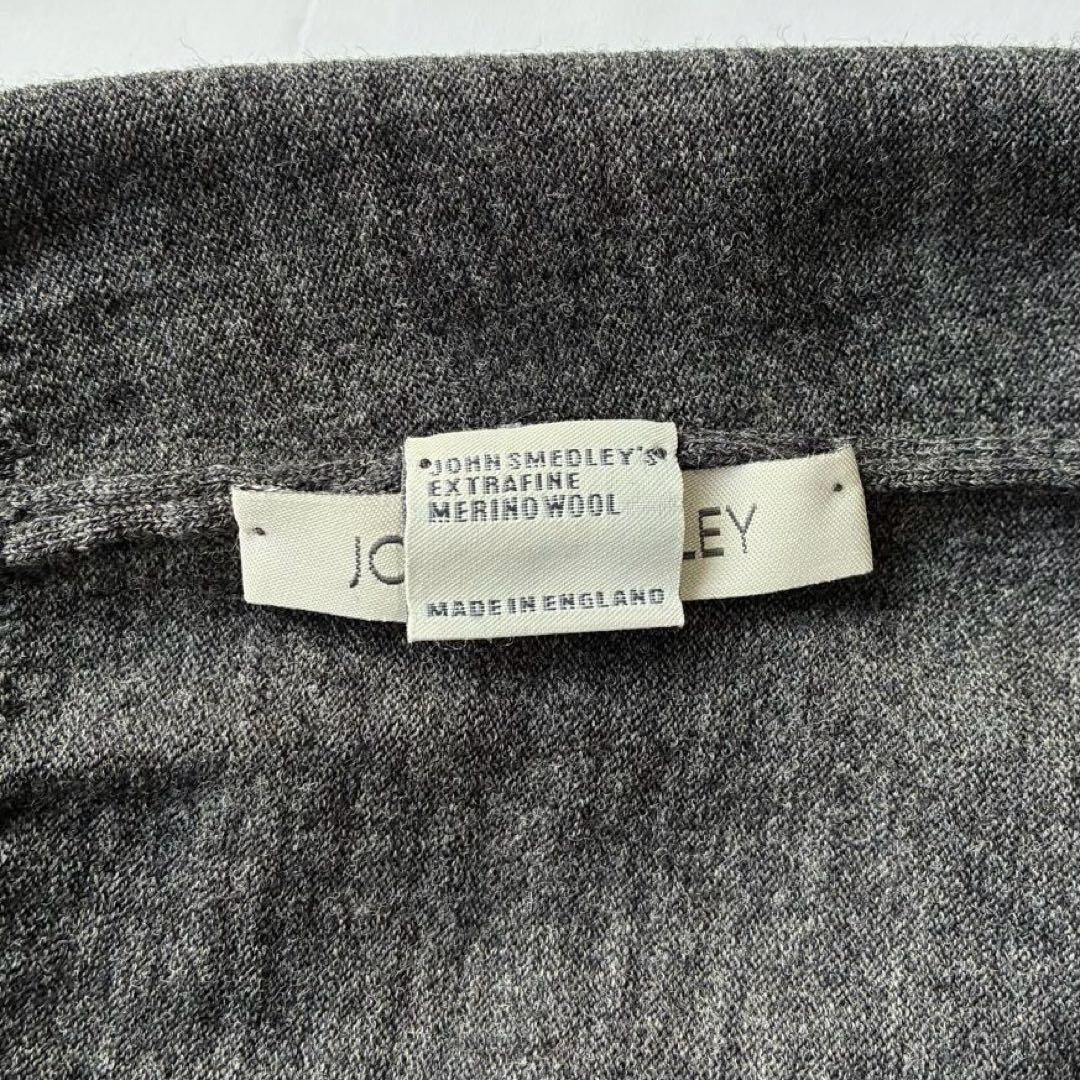 美品 英国製 JOHN SMEDLEY 30G タートルネック ニット セーター