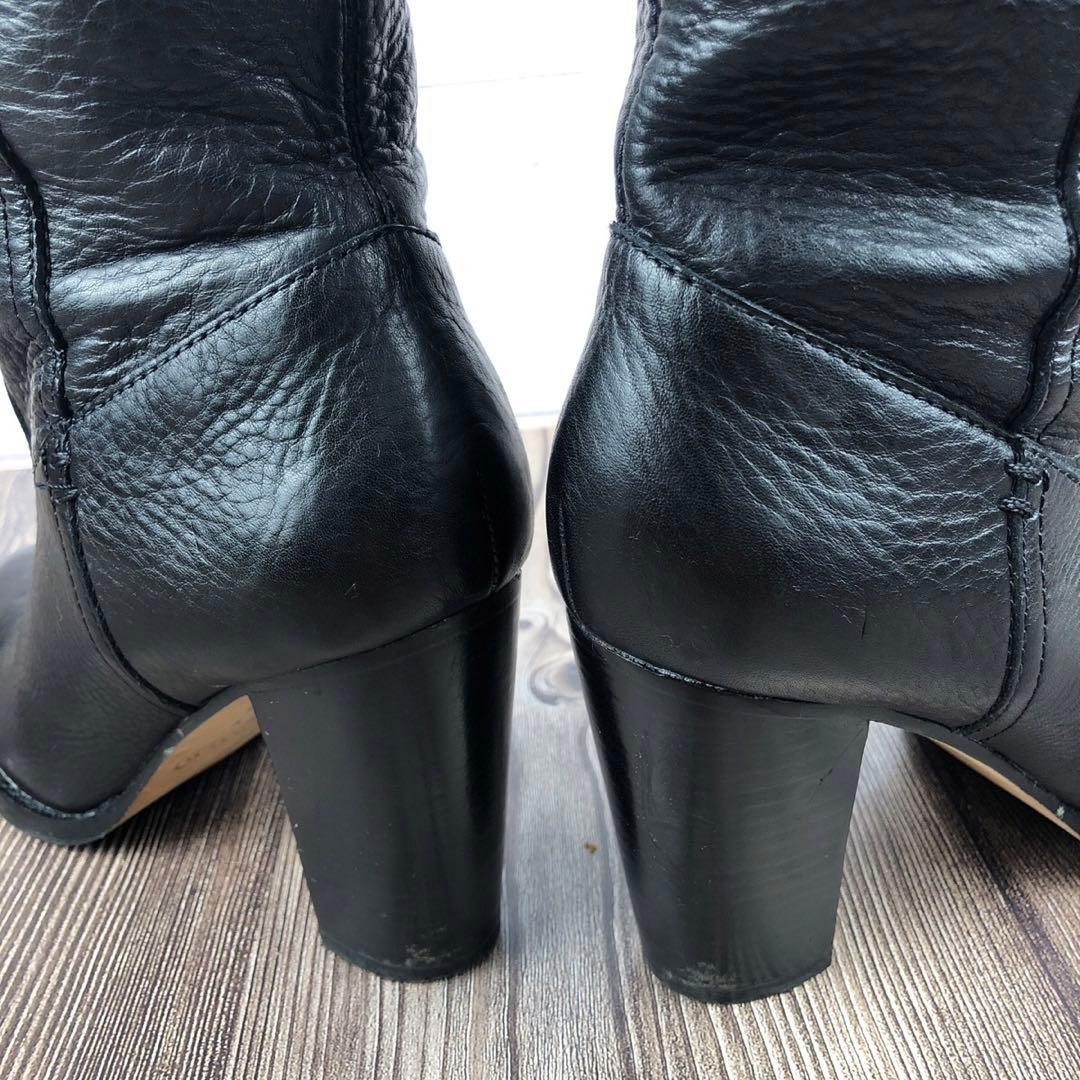 COACH 7Bブラックレザー ロングブーツ