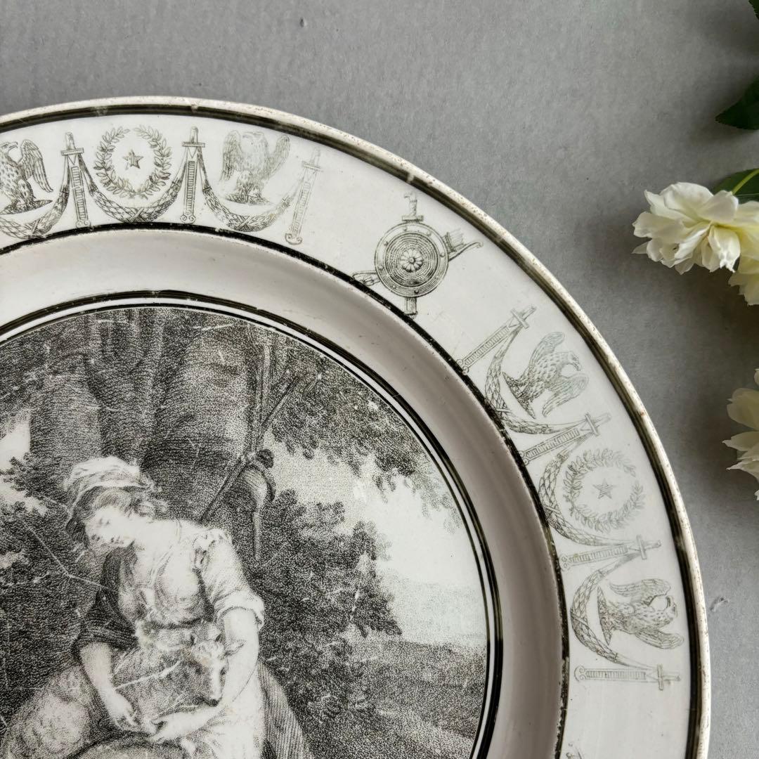 専用❣️フランスアンティーク クレイユ窯のグリザイユプレート