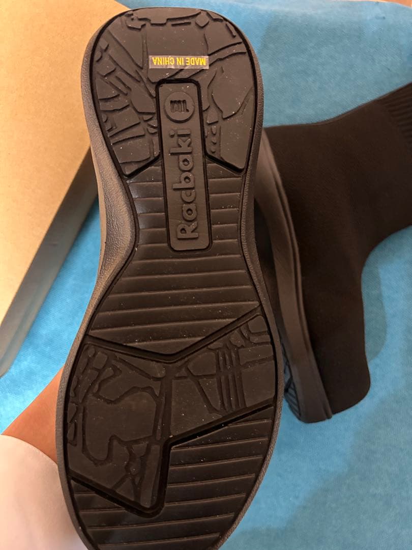 【Mサイズ】ラクバキ ニットブーツ ブラック【試着のみ】