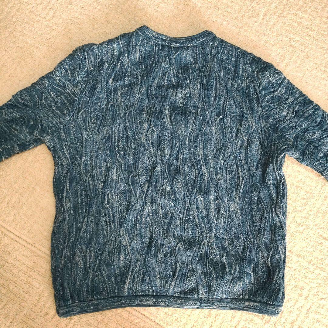 coogi　クージー　3Dニット　立体網　インディゴ　Mサイズ　コットン