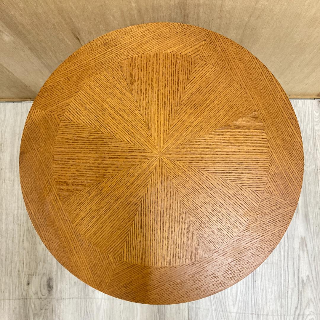 天然木　サイドテーブル　円形　アッシュ材