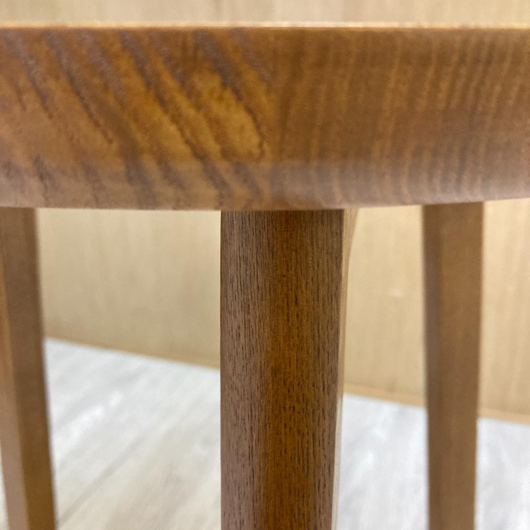 天然木　サイドテーブル　円形　アッシュ材