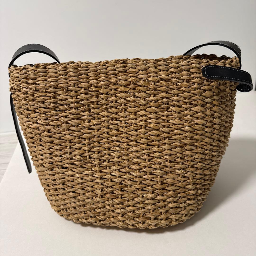 MANIERES かごバッグ ナチュラル ブラック